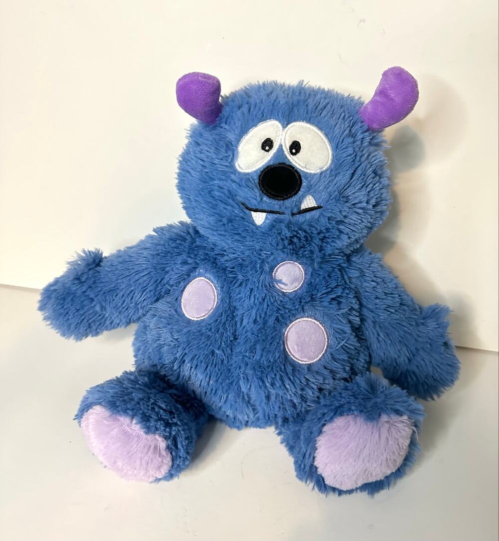 Warmies Microwavable & Weighted BLUE MONSTER Lavender Scented Stuffed Animal